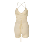 Women Jumpsuit Summer Sexy Backless Slim Fit Sleeveless Jumpsuit