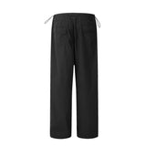 Men Sweatpants Pleated Casual Trousers Men's Solid Color Casual Thin Sports Drawstring Pants