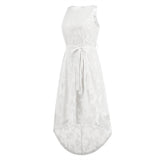 Women Date Dress Summer Butterfly Embroidery Mesh Lace Dress