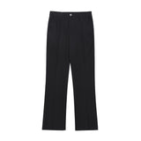 Men Sweatpants Split Slightly Flared Suit Pants Boys Straight Loose Mop Suit Pants