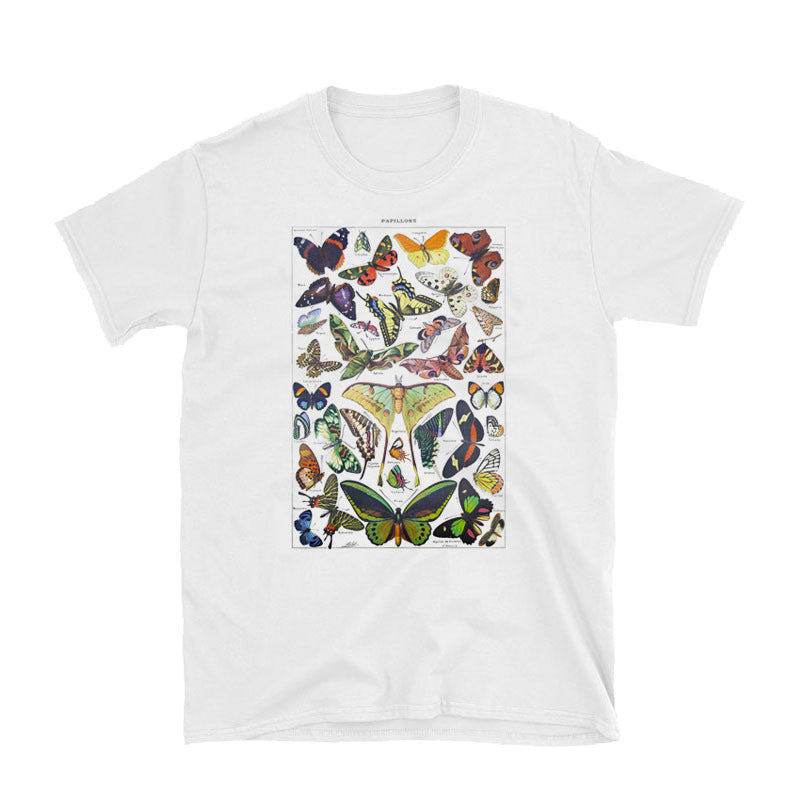 Vintage Boho Butterfly Print Top Aesthetic Botanical