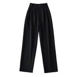 Women Sweatpants Suit Pants Loose Wide-Leg Straight Pants Casual Pants