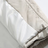 Unisex Winter Cotton Coat Lapel Cotton-Padded Coat Pocket Decoration Loose Cotton Coat
