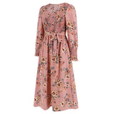 Women Date Dress Autumn and Winter round Neck Dress