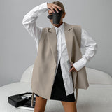 Women Trench Coat Autumn and Winter Suit Vest Coat Leisure