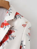 Women Suits Autumn Leisure Elegant Printed Small Suit Coat Suit