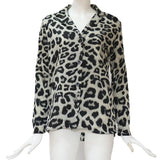 Women T-shirt Shirt Autumn Sexy Leopard Print Chiffon Shirt Women's Shirt OL