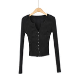 Women Sweater Knitwear V-neck Long-Sleeve Knitwear Spring and Autumn Thin Cardigan Sweater