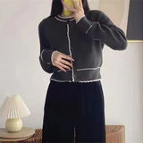 Women Knitwear Autumn round Neck Sweaters Cardigan