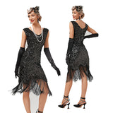 Flappers 1920S Dress Vintage Sequin Dress Gatsby Ball Tassel Dress