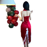 Women Maxi Dress Autumn Winter Sexy Gold Velvet Christmas Dress