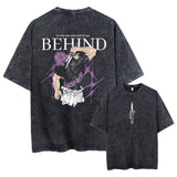 Men Streetwear Washed Acid Oversized T Shirt Japanese
