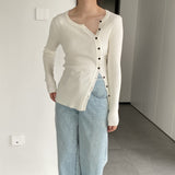 Women Cardigan Sweater V-neck Long Sleeve Cardigan Top 8t8318