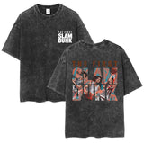 SLAM DUNK washed old cotton t-shirt printed short-sleeved undershirt