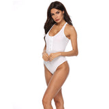 Women Jumpsuit Sleeveless round Neck Jumpsuit Slim Fit Bodysuit