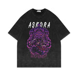 Washed and old short-sleeved T-shirt retro ONE PIECE