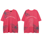 Men T Shirt Butterfly Print Couple Short Sleeve T-shirt