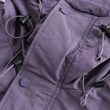 Unisex Winter Cotton Coat Three-Dimensional Pocket Decoration Hooded Cotton Jacket Retro Workwear Cotton-Padded Coat