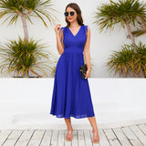 Women Date Dress Summer Pleated Skirt Dress plus Size