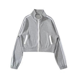 Women Jacket Black Baseball Uniform for Women Baggy Coat