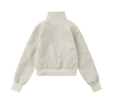 Women Jacket Autumn Leisure Stand Collar Zipper Pocket Cardigan Jacket