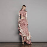 Women Dresses Sexy Slit Long Sleeve Dress (Zns0409)