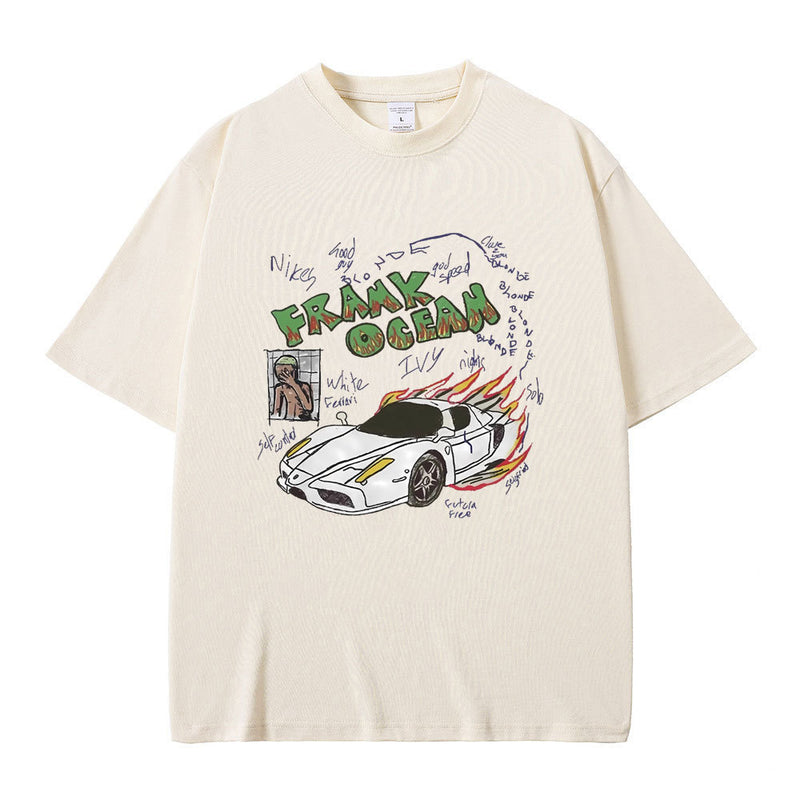 Rapper Frank Anime Cartoon Style Tshirt Short Sleeve Men