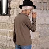 Women Knitted Sweater Autumn Casual Top Long-Sleeve Zipper Lapel Knitwear