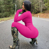 Women Jumpsuit Spring Sports Long Sleeve Jumpsuit