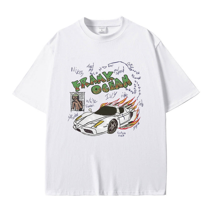 Rapper Frank Anime Cartoon Style Tshirt Short Sleeve Men