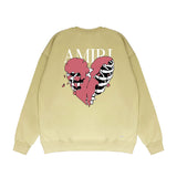Amiri Long Sleeved Shirt Fashion Brand Crew Sweatshirts round Neck Sweater