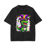 Washed and old retro short-sleeved T-shirt