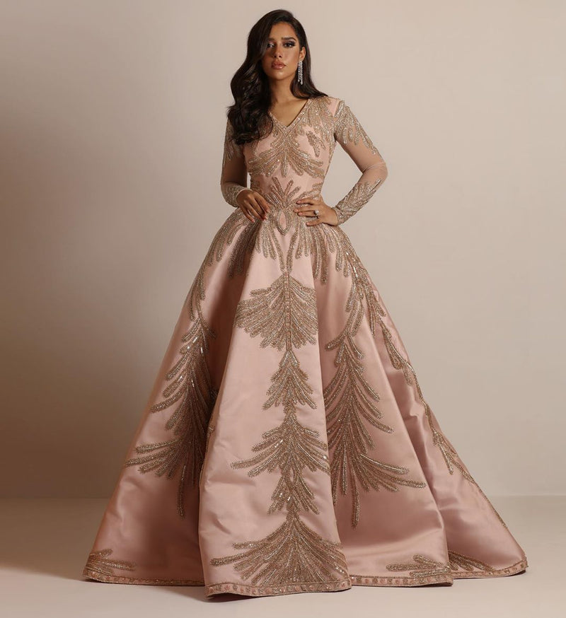 Robe Bridgerton Bronzing Long Sleeve Dress Banquet Sexy Evening Dress