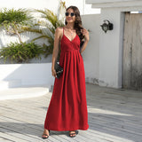 Women Date Dress Summer Slim Fit Lace Lace Spaghetti-Strap Dress