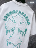 Chh Chrome Hearts T Shirts Summer Sanskrit Patch Embroidery Casual Sports Short Sleeve T-Shirt