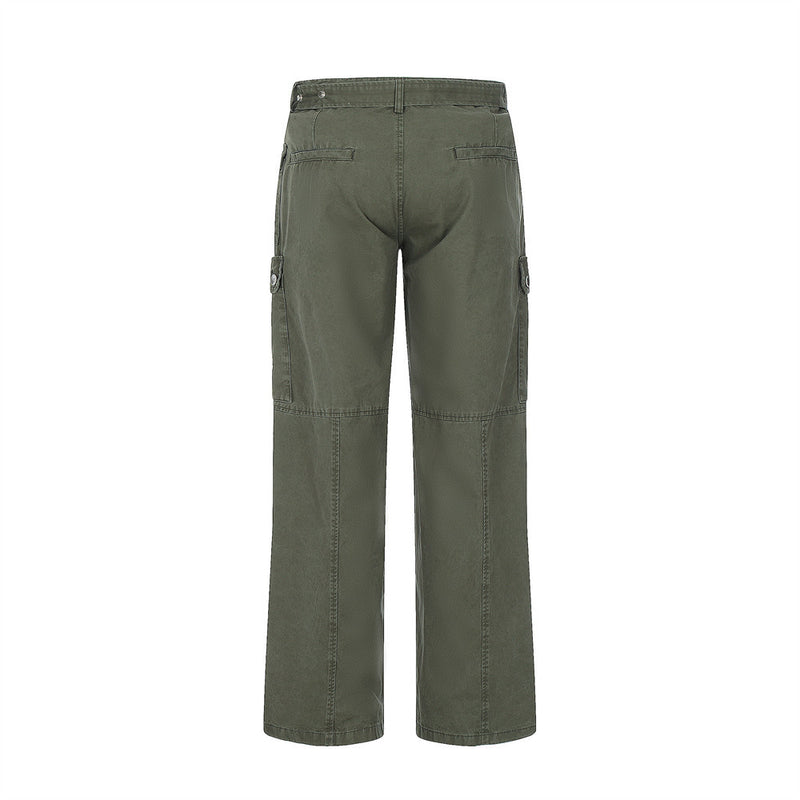 Men Sweatpants Loose Solid Color Loose Casual Straight Trousers