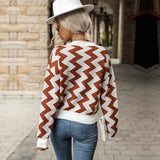 Women Knitted Sweater Autumn and Winter Leisure Loose-Fitting Long Sleeve Sweater