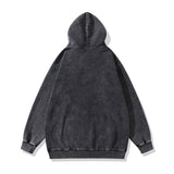 Men Hoodie Washed and Worn Coat Vintage Hip Hop Hooded Sweater for Men and Women