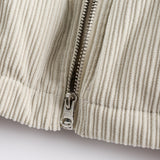 Unisex Winter Cotton Coat Solid Color Embroidered Logo Stand-up Collar Cotton-Padded Clothes Vintage Loose Cotton Coat