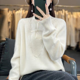 Women Knitwear Spring and Autumn Turtleneck Sweater Loose Sweater