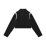 Women Jacket Lapel Casual Women Autumn Zipper Cardigan Outerwear