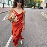 Corset Dress Autumn Satin Strap Dress Sexy Backless Dress