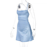 Women Dresses Sexy Dress Spring Backless Dress Dress Suspender Skirt (Bla0420)