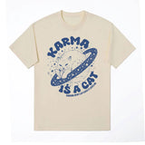 Karma Is A Cat Lover Kawaii Funny Meme T Shirt for Men Women