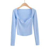 Women Sweater Knitwear Autumn Long Sleeve off-Shoulder Knitwear Pullover Top