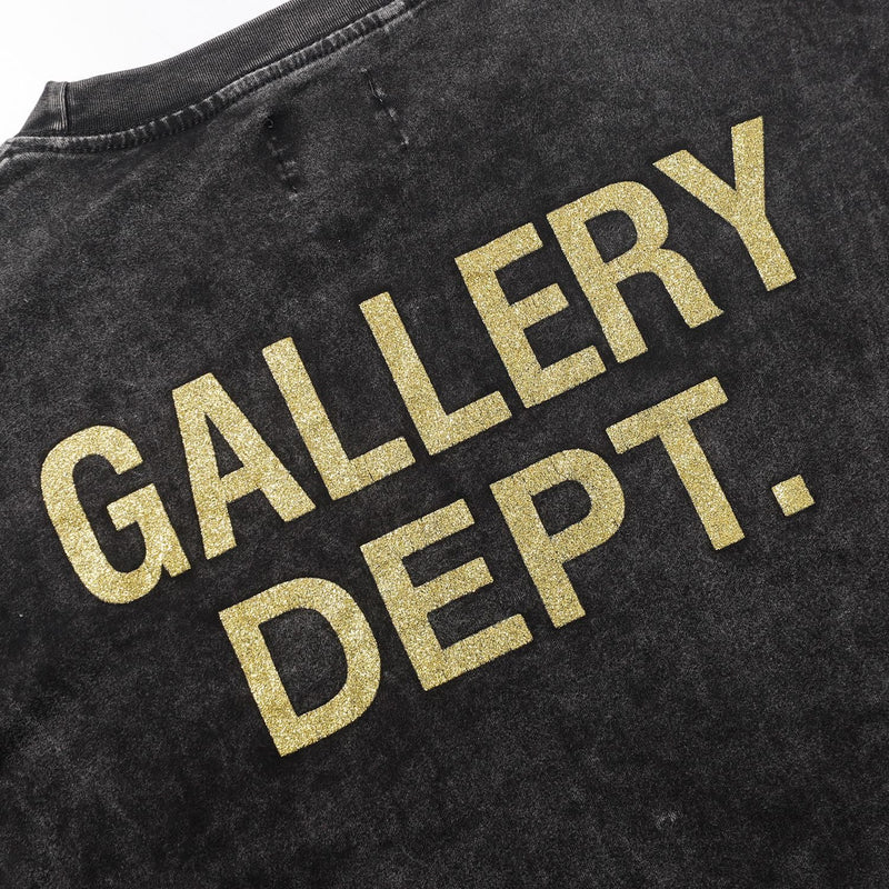 Gallery Dept T Shirts Los Angeles Street Retro Gallery Dept Printed Cartoon Short Sleeve T-shirt