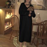 Women Knitwear Autumn Winter Sweater Loose Knit Dress