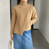 Women Winter Knitted Sweater Turtleneck Thick Sweater Autumn Winter Coat 8t3123