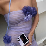 Women Dresses Mesh Ribbon Dress Skirt