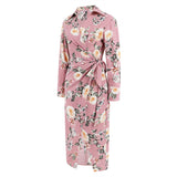 Women Date Dress Autumn and Winter Leisure Blouse Collar Dress Long Dress
